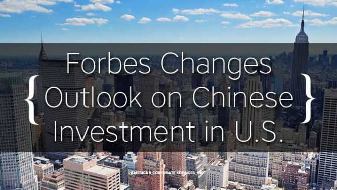 Forbes Changes Outlook on Chinese Investment in U.S.