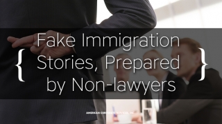 Fake Immigration Stories, Prepared by Non-lawyers