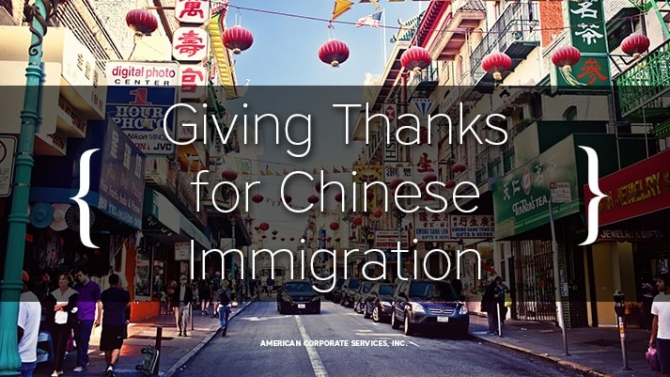 Giving Thanks for Chinese Immigration