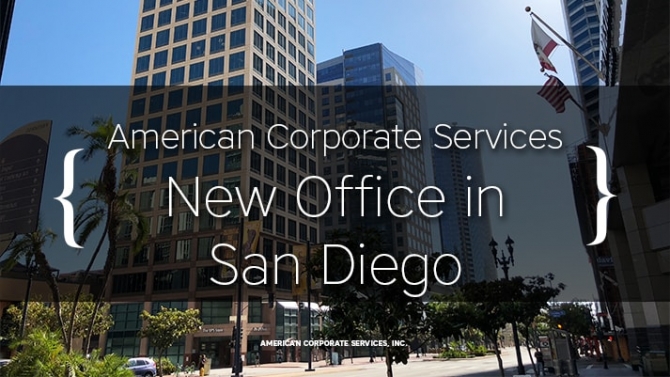 American Corporate Services Law Offices, Inc. Announces New Office in Downtown San Diego